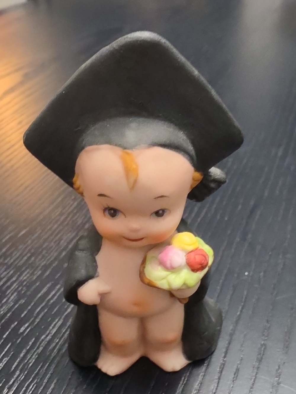 Vintage Kewpie graduation bisque porcelain, Lefton